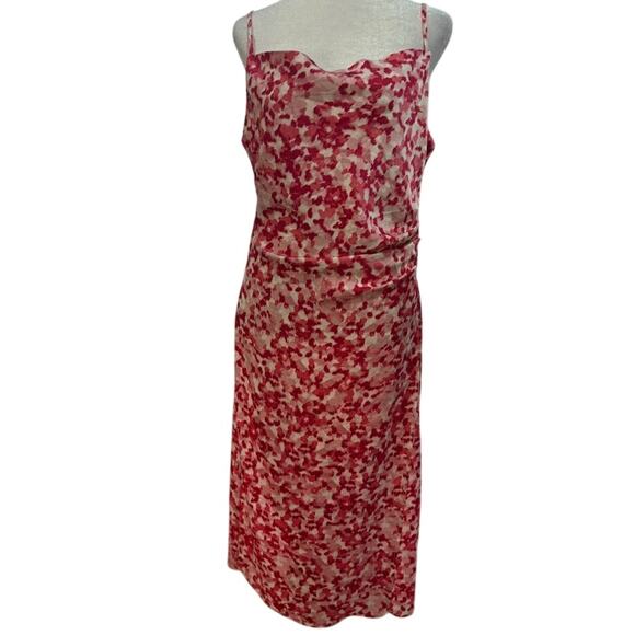 Nicole Miller Pink Abstract Print Slip Dress - Size Small - Picture 1 of 9